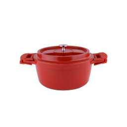 Oala cu capac ZILAN, din ceramica, diametru 28cm, capacitate 5l, rosu / ZLN 0903