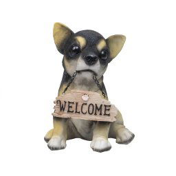 Decoratiune pentru gradina, din rasina, model catel, inaltime 20cm / ZTS 8014