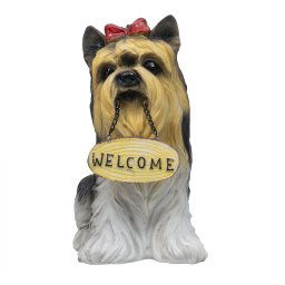 Decoratiune pentru gradina, din rasina, model catel, inaltime 27cm / ZTS 8007