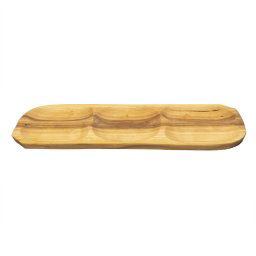 Tava din lemn de cires cu 5 compartimente, 66x26cm / EXT 10714