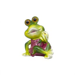 Decoratiune pentru gradina, din rasina, model broscuta, H 12cm / ZTS 8069