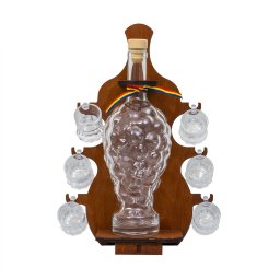 Suport sticla plus 6 pahare shot, model vioara / EXT 8010