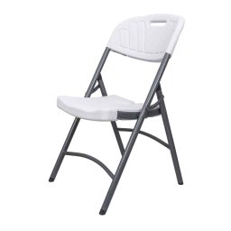 Scaun pliant din plastic pentru terasa, alb / ZTS 8192W