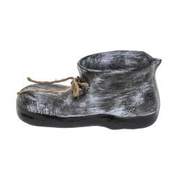Decoratiune pentru gradina, din ceramica, bocanc mare cu suport pentru flori, inaltime 14.5cm, lungime 32cm / EXT 10218_1
