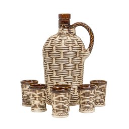 Set 6 pahare plus ulcior din ceramica 7001 / EXT LT7001