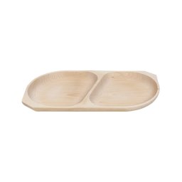 Platou din lemn de fag cu 2 compartimente, 44x23x2.5cm / EXT 6175