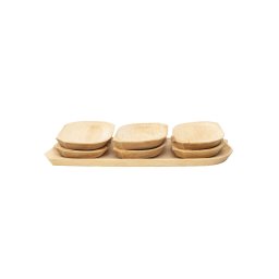 Set 7 platouri din lemn de arin pentru servire, 50x20x2.5cm / 1462_1