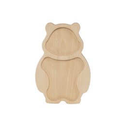 Platou din lemn de fag pentru copii, forma urs, 30x20x2cm / EXT 7264