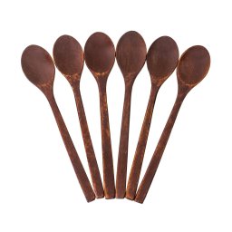 Set 6 bucati, linguri din lemn de bambus, 23cm lungime / DSY 1162_maro