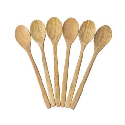 Set 6 bucati, linguri din lemn de bambus, 23cm lungime / DSY 1162_natur