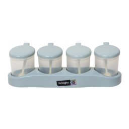 Set condimente 4 recipiente cu supor, din plastic / DSY 1045