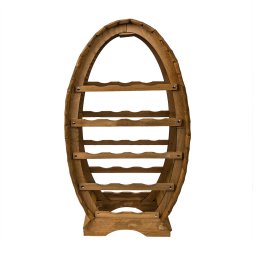 Suport 16 sticle de vin, din lemn de brad, inaltime 76cm / EXT 5646