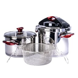 Set oale sub presiune din inox 5 piese, capacitate 4L+6L / ZLN 0030