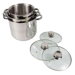 Set 3 oale cu capace inox, 5L / 6L /8L / ZLN 4045