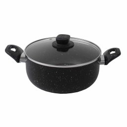 Oala cu capac sticla, 26cm, capacitate 4L / ZLN 1990