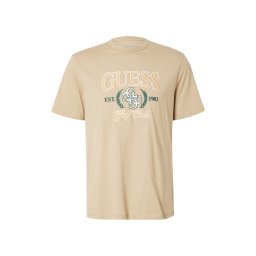 GUESS Tricou nisipiu / verde / portocaliu / alb