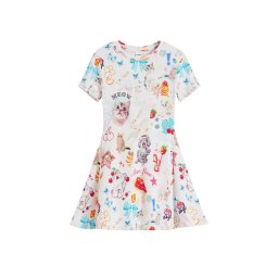 Desigual Rochie albastru deschis / portocaliu homar / roșu / alb