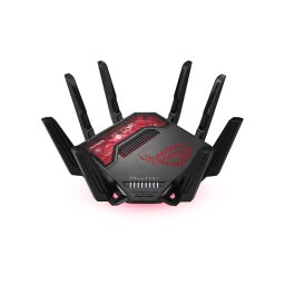 ASUS ROG Rapture GT-BE19000 router wireless Multi-Gigabit Ethernet Tri-band (2.4 GHz / 5 GHz / 6 GHz) Negru, Roşu