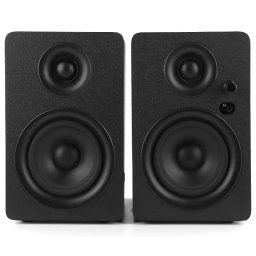 Set boxe monitor activ + pasiv PLUGGER PLUMS4BT, 2 x 18W, Bluetooth, Negru
