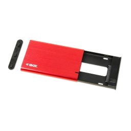 Carcasa HDD/SSD externa iBox, Rosu/negru