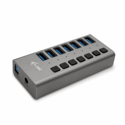 USB 3.0 I-TEC Hub 7 Porturi cu conexiune USB-A si Port de incarcare si Alimentare Externa