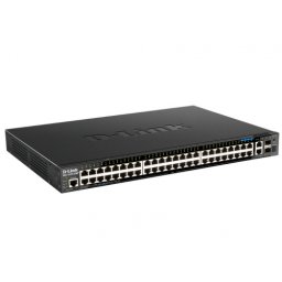 Switch fara management D-Link DGS-1520-52MP/E, negru