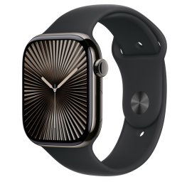Apple Watch 10, GPS, Cellular, Carcasa Slate Titanium 46mm, Black Sport Band M-L