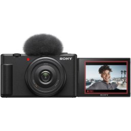 Camera foto compacta Sony ZV-1F dedicata pentru vlogging, Rezolutie 20.1MP, 4K, Negru