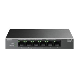 Switch TP-LINK LS106LP, 6x100Mbps (4xPOE), carcasa metalica, desktop, negru