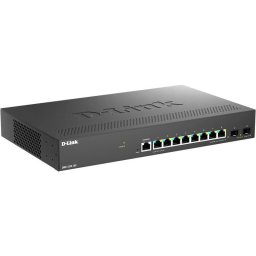 Switch D-Link 2.5Gigabit DMS-1250-10S, 8P-GB 2P-SFP smart managed POE, Negru