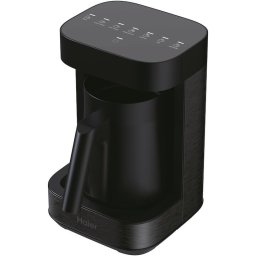 Aparat multifunctional de bauturi calde Haier HMB5A 011, 700W, capacitate 0.35 L, vas antiaderent, filtru customizat, accesorii incluse, sistem de control al supraincalzirii, negru