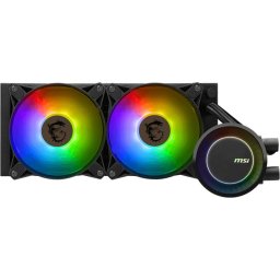 Cooler Procesor MSI MAG CORELIQUID E240 NEGRU, marime radiator 120mm, 2 ventilatoare ARGB