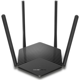 Router Wireless Mercusys MR60X Wi-Fi 6 Dual-Band Gigabit AX1500, Negru