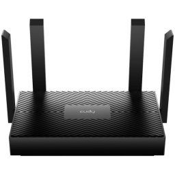 Router Wireless Cudy AX1500, Dual-Band, Wi-Fi 6, Cudy Mesh, Negru, WR1500