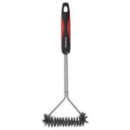 Perie de curatat grataruul Klausberg KB 7898, 41,5 cm, Orificiu de agatat, Otel inoxidabil, Negru/Rosu