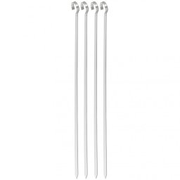 Set 4 frigarui din otel Kinghoff KH 1914, 36 cm, Varf ascutit, Maner curbat, Inox
