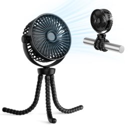 Mini Ventilatoare Ventilator pentru Carucior, 4000mAh - Techsuit (VP1) - Black