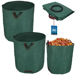 Grădină sac coș pentru frunze iarbă rotund pliabil 635 l set de 2 buc.