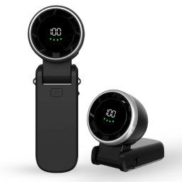 Mini Ventilatoare Ventilator Portabil cu Baterie si Display Digital, 5000mAh - Techsuit (A9) - Black