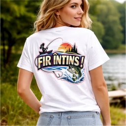 Tricou personalizat femei pescar , zFir A ntins!, cu nume , cadou pentru pescarite