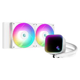 DeepCool CPU Water Cooler - LS520 SE WH (max. 19dB; max. 103,38 m3/h; 2x12cm, LED A-RGB, alb)