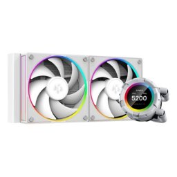 ID-Cooling CPU Water Cooler - Space SL240 ALB (13.8-30.5dB; max. 132.52 m3/h; 2x12cm, LED A-RGB, alb)