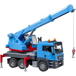 BRUDER MAN TGS crane truck, model vehicle