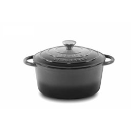 Cratita din fonta emailata cu capac, 26x12cm, capacitate 4.8l Marble Gray / DCN58640