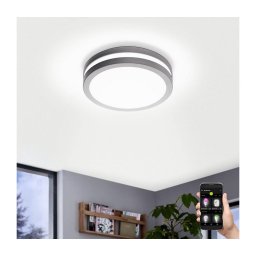 Eglo 97299 - Aplica LED LOCANA-C pentru baie, LED/14W, argintie, IP44, cu intensitate reglabilă