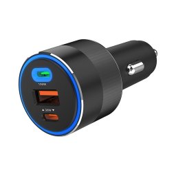 Încărcător auto Winner Group 2xUSB-C + 1xUSB-A Power Delivery 130W negru