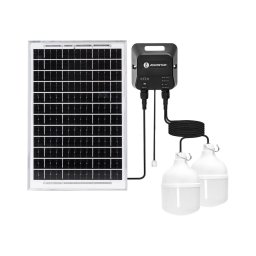 Lustră LED solară Aigostar 2xLED/35W/12V 6000 mAh 6500K d. 10 cm