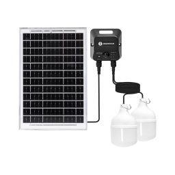 Lustră LED solară cu senzor Aigostar 2xLED/35W/12V 6000 mAh 6500K d. 10 cm