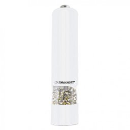 Rasnita electrica pentru piper Esperanza Malabar EKP001W, LED, 1 Buton, Alb
