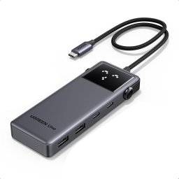 Docking Hub Uno 6-in-1 USB-C 2x USB-A 3.2, 2x USB-C 3.2, 1x USB-C PD 100W, 1x HDMI 4K, Gri